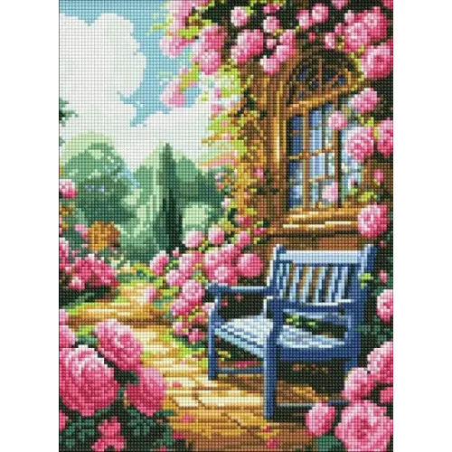 Алмазна мозаїка - "Квітковий сад" ©art_selena_ua, 30х40см
