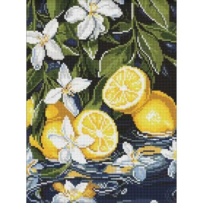 Алмазна мозаїка - "Лимони в розрізі" ©art_selena_ua, 30х40см