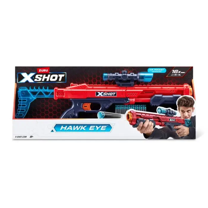 Швидкострільний бластер X-Shot Red EXCEL Hawk Eye