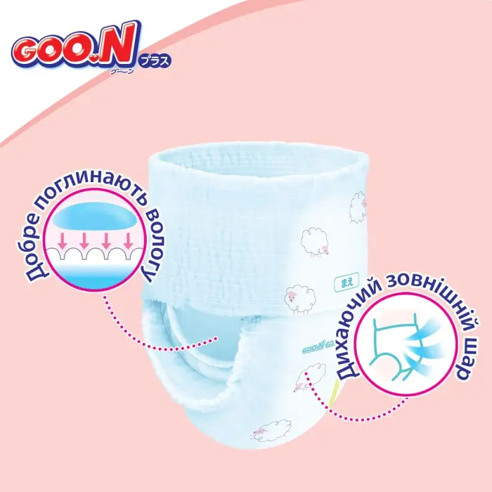 Трусики-подгузники Goo.N Plus для детей (размер 4(L), 9-14 кг, 44 шт.)