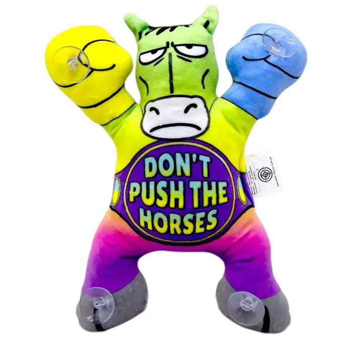 Іграшка м’яконабивна Кінь на липучках 22см(DON`T PUSH THE HORSES ЗЕЛЕНИЙ)