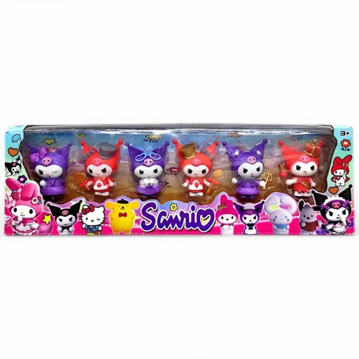 Уцінка. Фігурки аніме "Sanrio: Куромі", 6 фігурок, висота 7 см Пошкоджене пакування