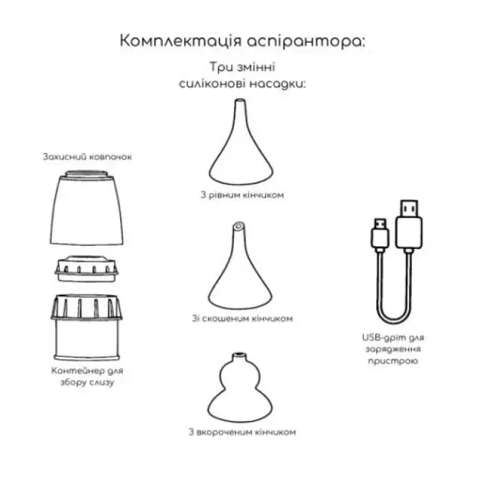 Аспіратор назальний, електронний (для дітей та дорослих)