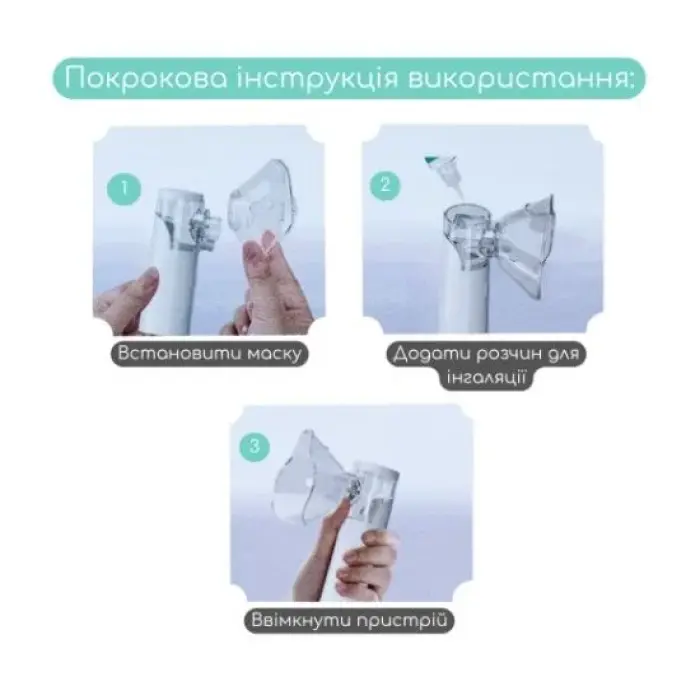 Портативний інгалятор (небулайзер для дітей та дорослих)