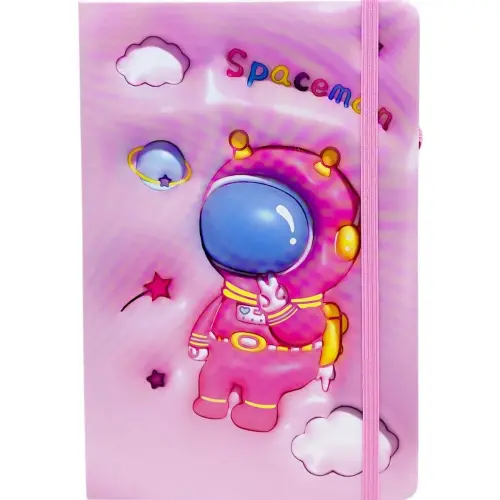 Блокнот "SPACEMAN" тверда обкладинка, А5 (РОЖЕВИЙ)
