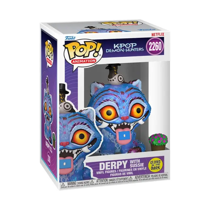 Игровая фигурка Funko POP серии Кейпоп-охотницы на демонов - ДЕРПИ с Сорокой и цветок K-POP (GW)