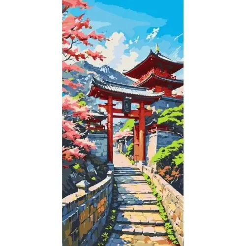 Картина за номерами "Японська весна" 40*80 см