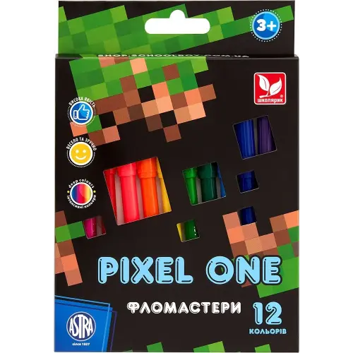 Фломастери Pixel One, (12 кольорів)