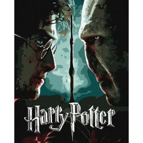 Картина за номерами з фарбами металік "Harry Potter: Гаррі та Волдеморт" 40х50см