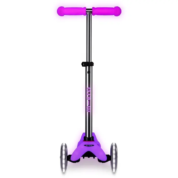 Самокат Micro серии Mini Deluxe Glow LED - Морозный розовый
