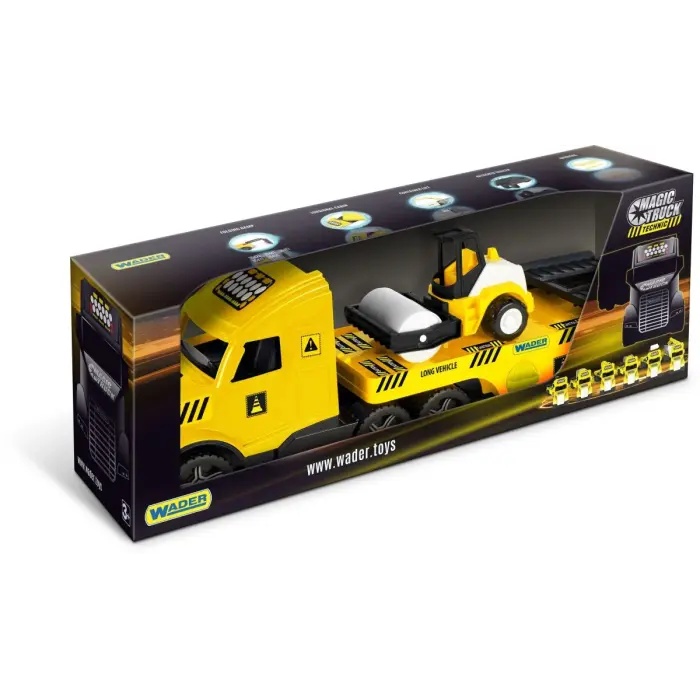 Грузовик с катком, Magic Truck Technic (желтая)