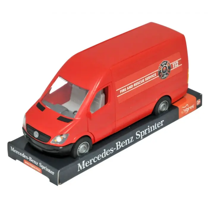 Автомобіль Mercedes-Benz Sprinter вантажний (червоний ) на планшетці