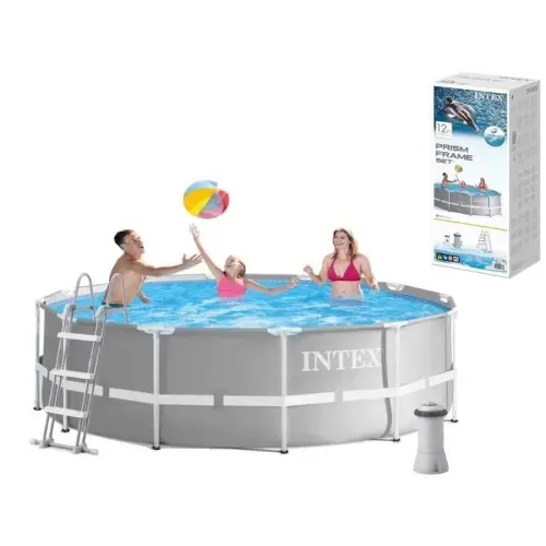 Intex Басейн каркасний (об`єм :8592л (90), розмір:366смх99см.,сходи, насос-фільтр (2006 л/год, драбина), в коробці