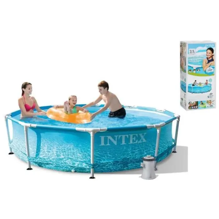 Intex Басейн каркасний круглий, діаметр 305см, висота 76см, насос-фільтр (1 250 л/ч), об'єм 4485л, в коробці