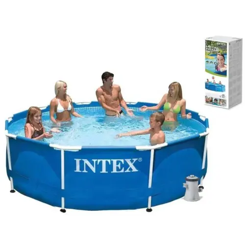Intex Басейн каркасний об'єм: 4485л, розмір:305х76см, фільтр-насос 1250л/год, мережа 220-240В, вік 6+ років