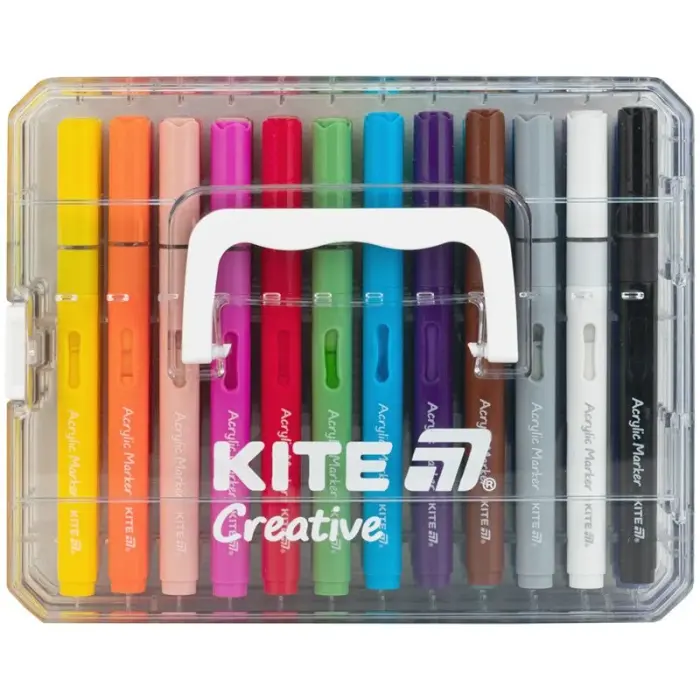 Маркери акрилові з рідкими чорнилами, 36шт Kite Creative