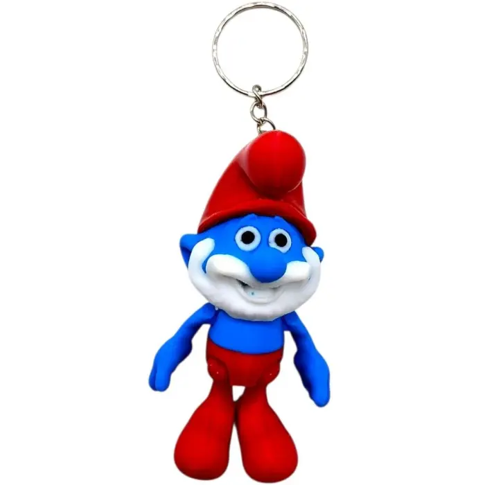 Брелок (3d печать) "SMURF Papa \ Смурф", 7.5 см
