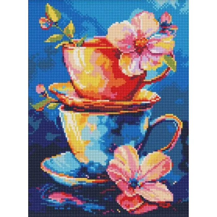 Алмазна мозаїка без підрамника - Таємниця чаювання ©art_selena_ua