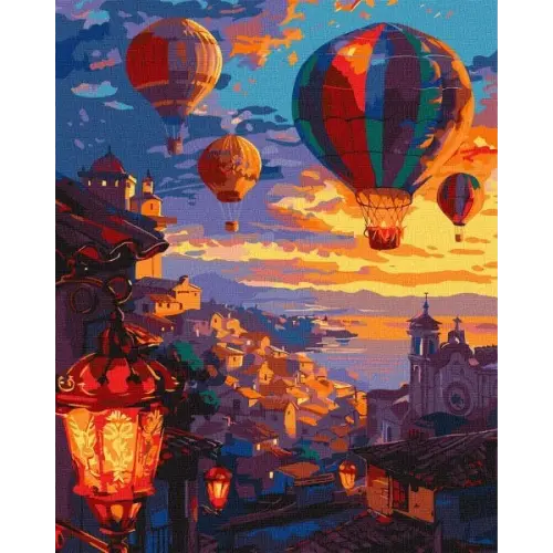 Картина за номерами - Небо повітряних куль ©art_selena_ua
