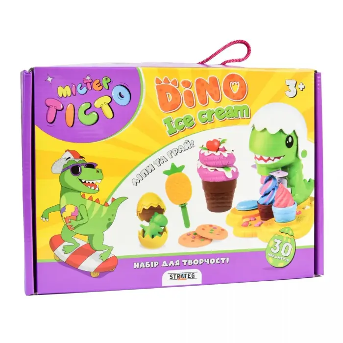 Набір для творчості "Містер тісто. Dino Ice Cream" українською мовою