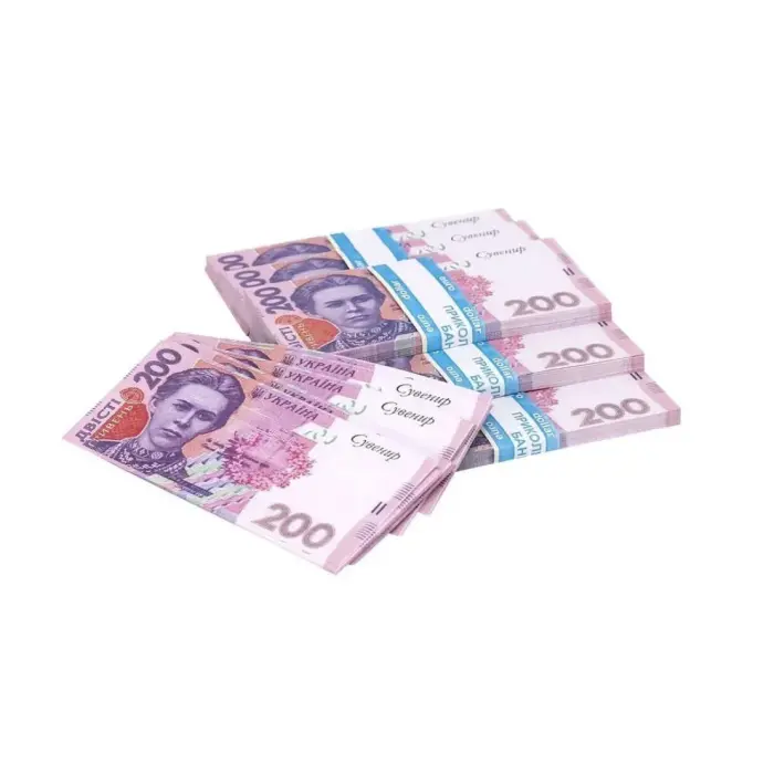Сувенірні гроші 200 гривень нові (80 шт купюр)