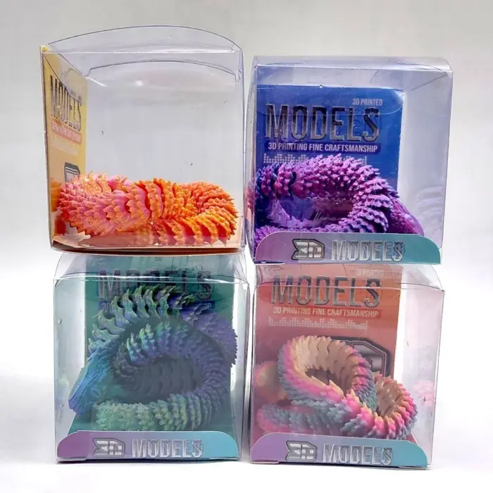 Друкована 3D фігурка змія (ПОМАРАНЧЕВИЙ), 3D друк
