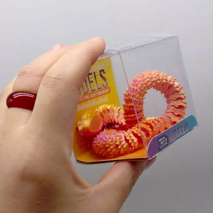 Друкована 3D фігурка змія (ПОМАРАНЧЕВИЙ), 3D друк