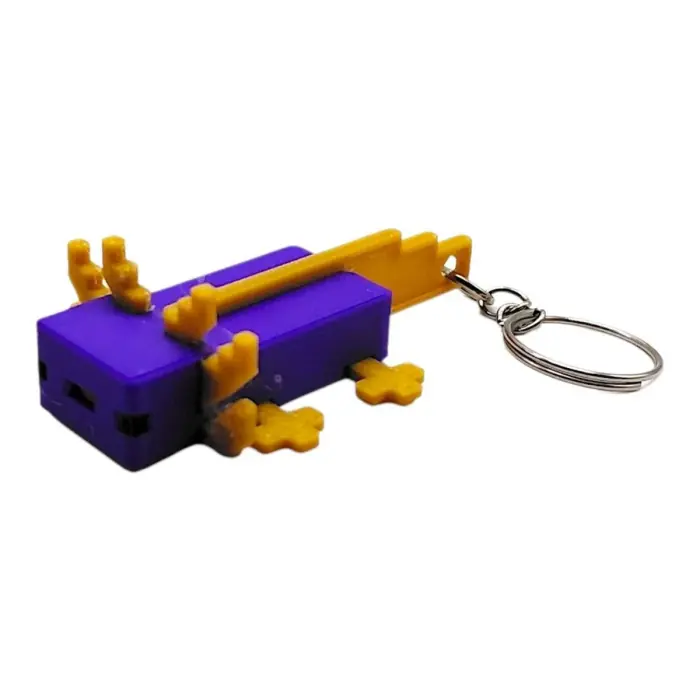 3D Брелоки MINECRAFT / МАЙНКРАФТ AXOLOTL/ АКСОЛОТЛЬ KEYCHAIN, 3D друк