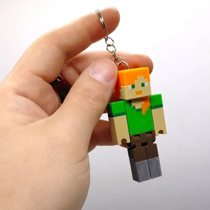 3D Брелоки MINECRAFT / МАЙНКРАФТ ALEX / АЛЕКС KEYCHAIN, 3D друк