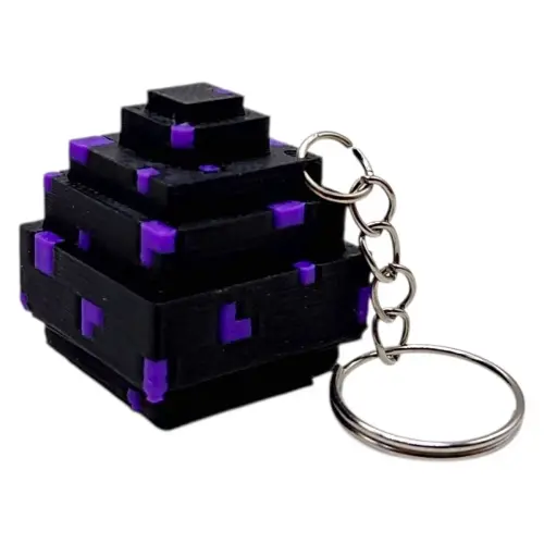 3D Брелоки MINECRAFT / МАЙНКРАФТ DRAGON EGG / ЯЙЦЕ ДРАКОНА KEYCHAIN, 3D друк