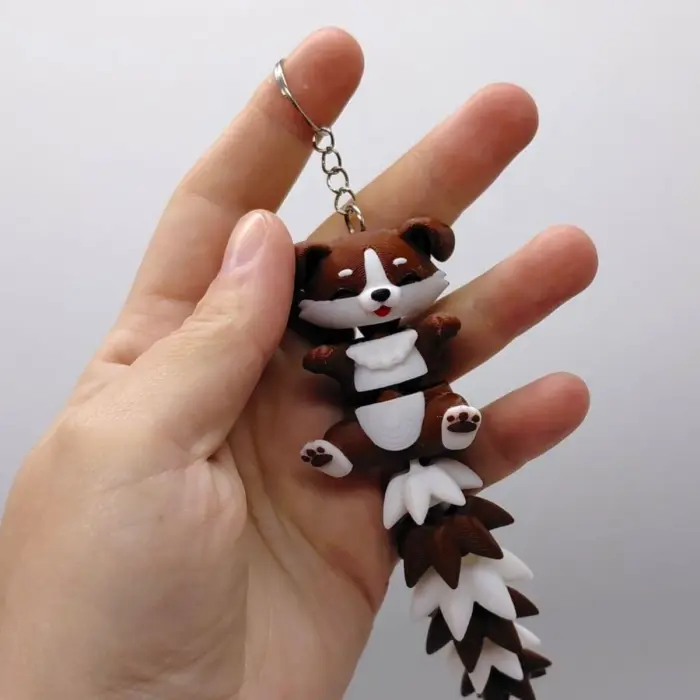 3D Брелоки FLEXI DOG LONG TAIL/ СОБАКА ХВОСТИК KEYCHAIN, 3D друк