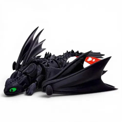 ФІГУРКА 3D HERO DRAGON NIGHT FURY / НІЧНА ЛЮТЬ, 3D ДРУК "17СМ"