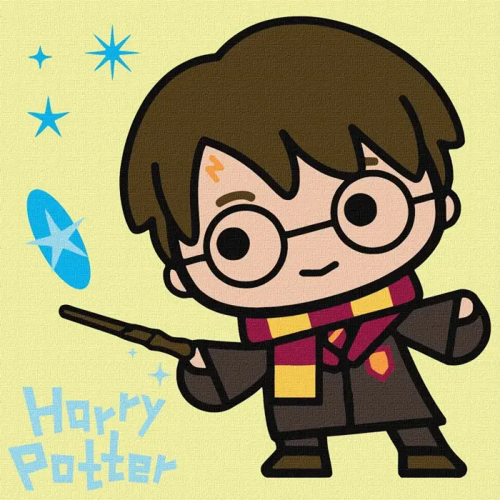 Картина за номерами "Harry Potter, Гаррі Поттер: Чари під зірками" 25х25 см