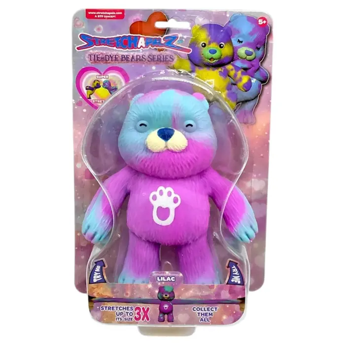 Уцінка. Іграшка-тягнучка "Стрейчапалз" 14см, серія TIE DYE BEARS (ВИД1) - Примʼятий кут