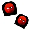Авточохли на підголівники "Чорно-червоний смайл 2"