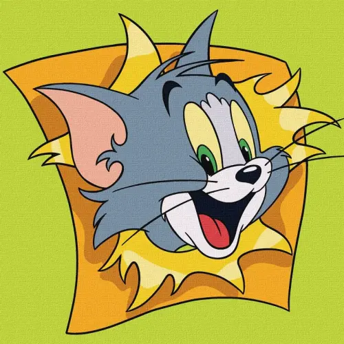 Набір для розпису по номерах для дітей WB "Tom and Jerry: Веселі пригоди" 25х25см
