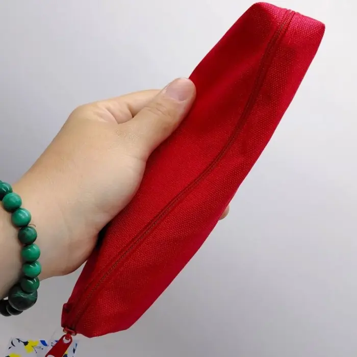 Пенал шкільний на блискавці м`який текстильний (РОЖЕВИЙ)
