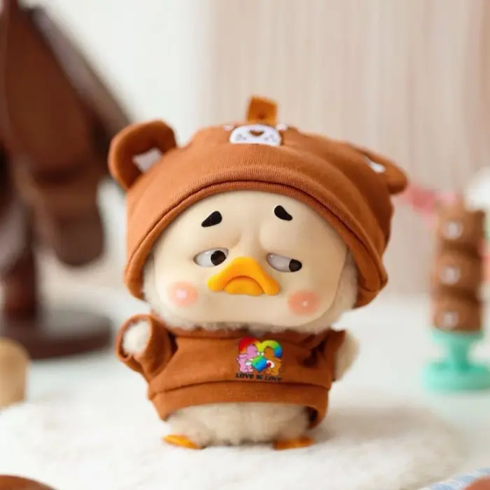 Колекційна мʼяка іграшка з кільцем POP TOP 1983toys серії Upset Duck x Care Bears - Будь веселкою