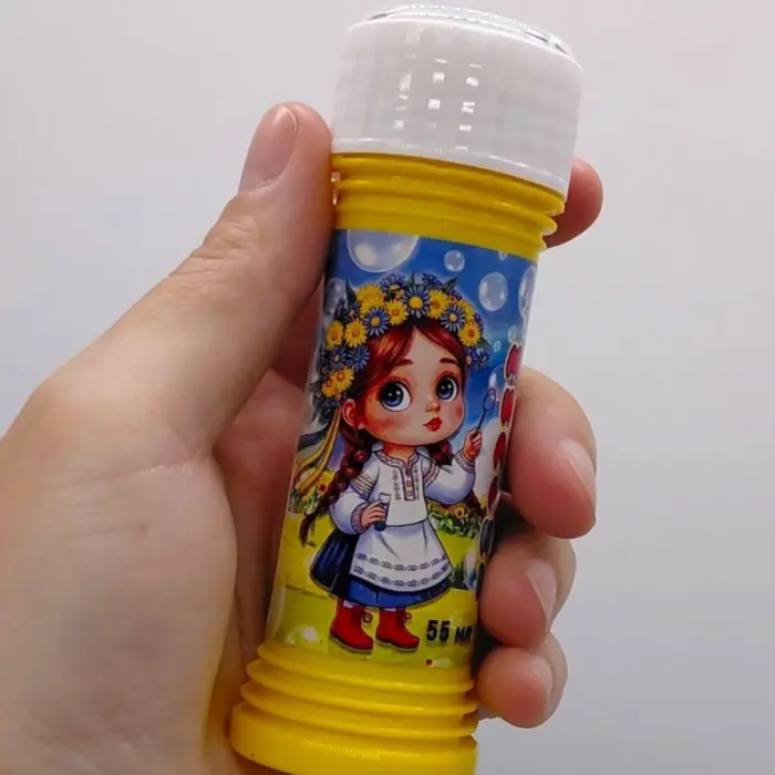 Мильні бульбашки "МАЛЯТА" з грою на три кульки (МІКС кольорів)