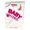 Топпер на торт "Baby girl" 14 см, рожевий