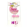 Топпер на торт "Happy Birthday: Місяць" (РОЖЕВИЙ)