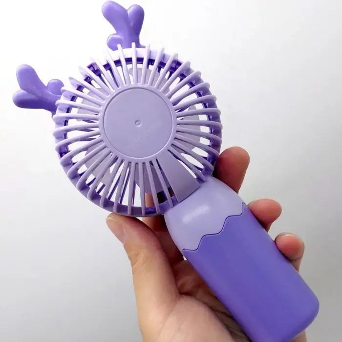 Вентилятор вбудований акумулятор, USB кабель (ФІОЛЕТОВИЙ)