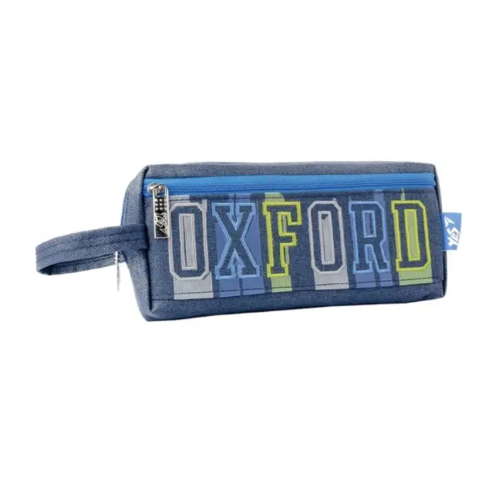 Пенал мʼякий "Yes" синій, "Oxford" 20х9.5х5 см