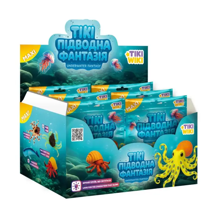 Стретч-игрушка в виде животного Tiki Wiki серии Maxi – Тики Подводная фантазия (микс)