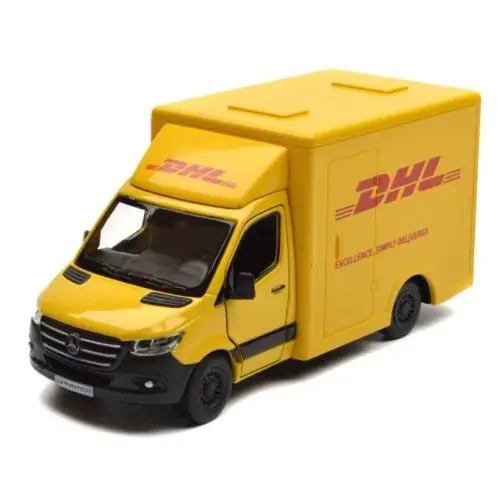 Модель легкова MERCEDES-BENZ Sprinter (DHL Edition 5ʼʼ KT5475W метал.інерц.відкр.дв.кор)