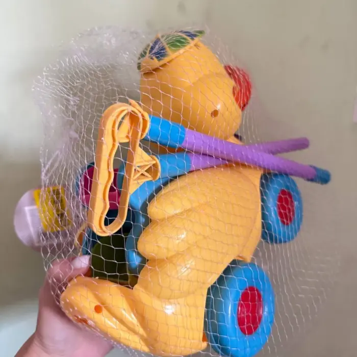 Уцінка. Каталка "Каченя" на паличці, сітка 25х11х21 / 48-2 / - ВІДЛАМАНО ТРИМАЧ