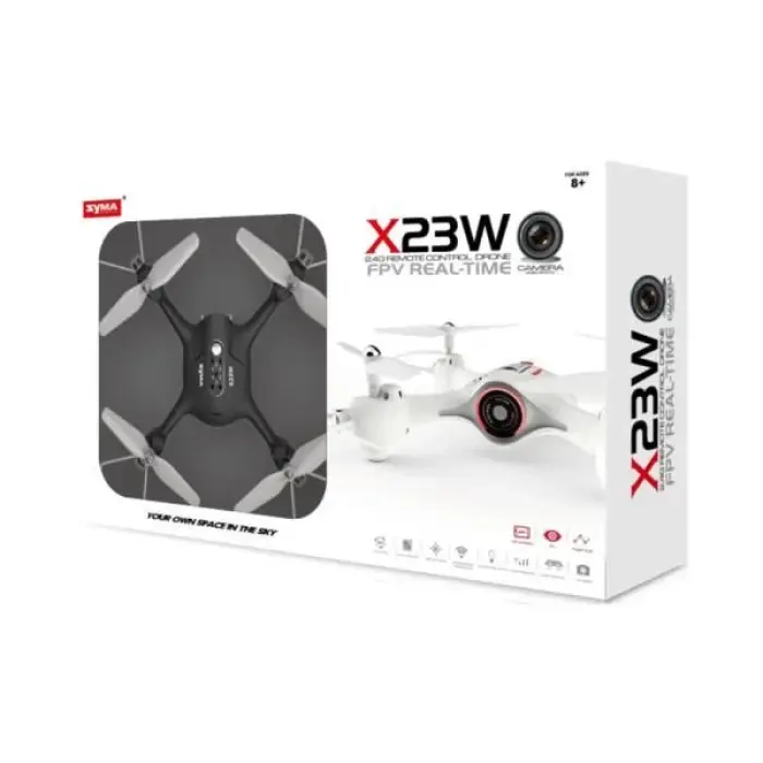 Квадрокоптер Syma с 2,4 Ггц управлением и FPV-камерой 21 cм белый (X23W)