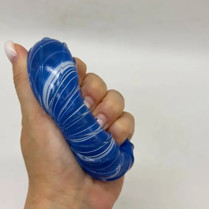 Сквиш антистресс "Шар мраморный" 6,5cm (СИНИЙ)