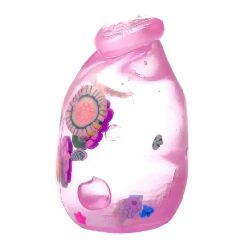 Сквіш антистресс "Пляшка з фруктами" 8cm (РОЖЕВИЙ)