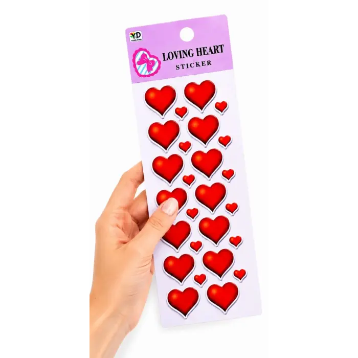 Наліпки дизайн "Loving heart" (набір 6 шт)